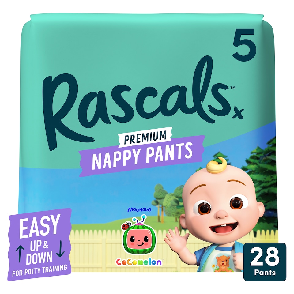 image 1 of Rascals Premium Nappy Pants - Cocomelon Size 5 28 Pack