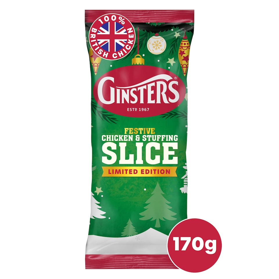 Ginsters Festive Chicken & Stuffing Slice 170G