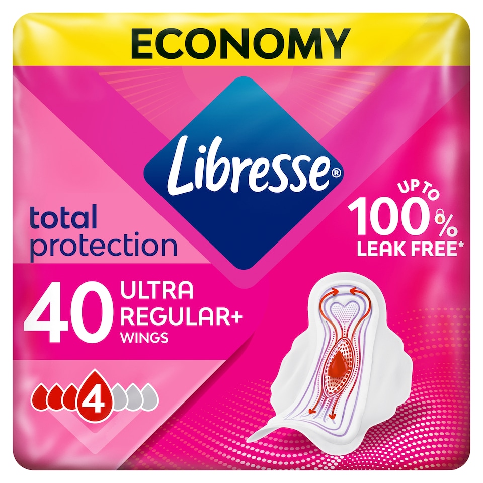 Libresse Ultra Regular+ szárnyas egészségügyi betét 40 db  1. kép