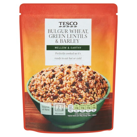 Tesco Bulgar Green Lentil And Barley 250G Tesco Groceries
