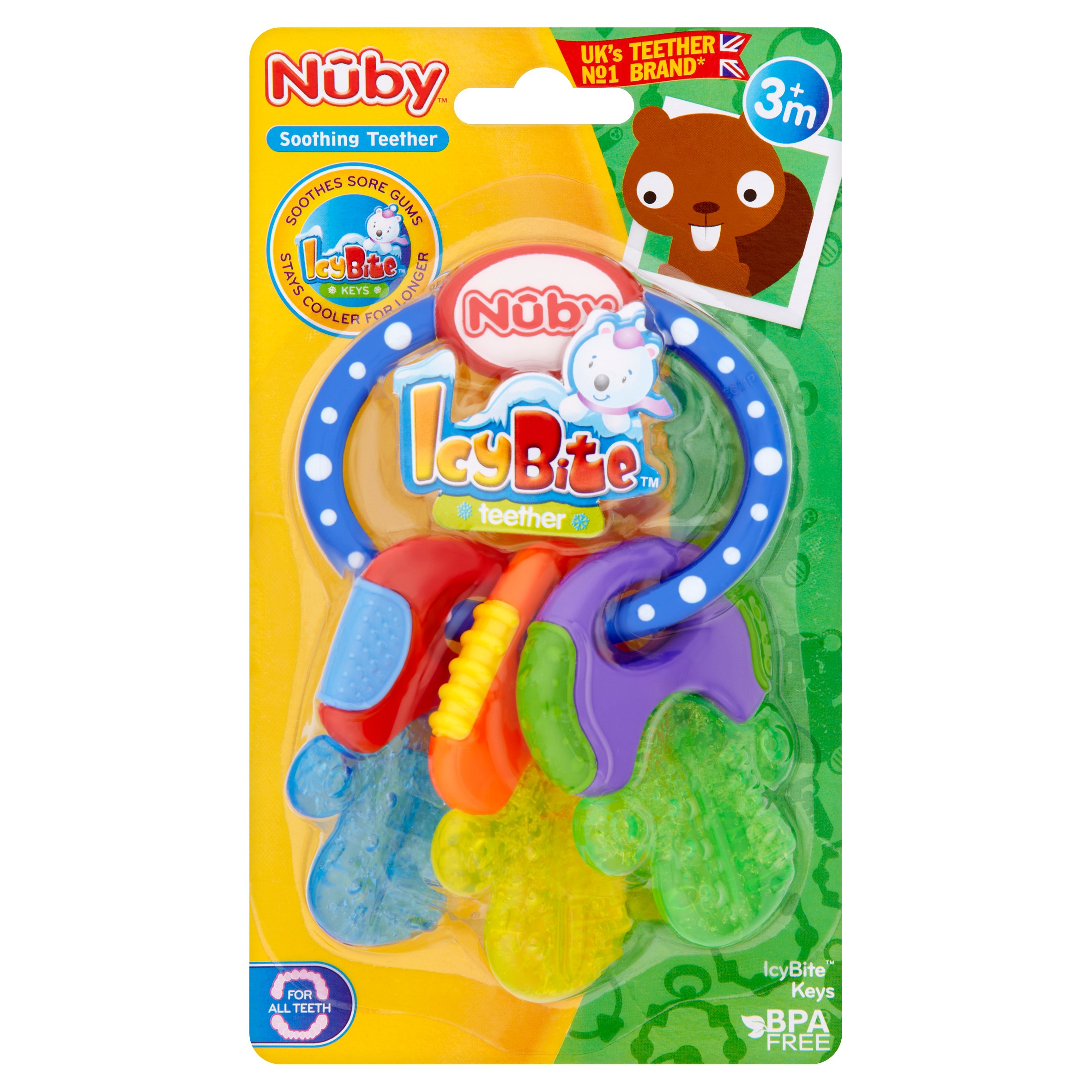 nuby soothing teether keys