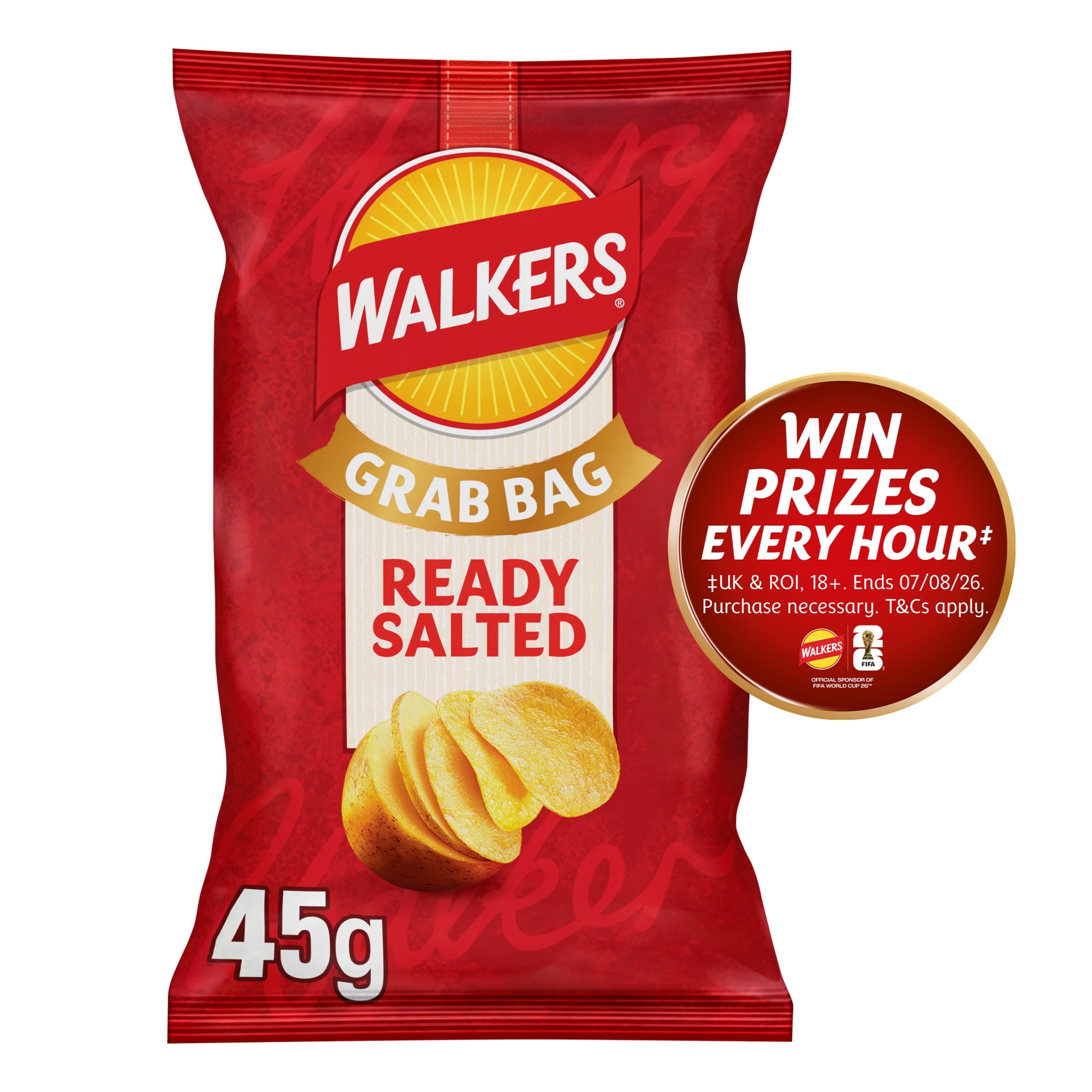 Walkers Ready Salted Grab Bag Crisps 45g