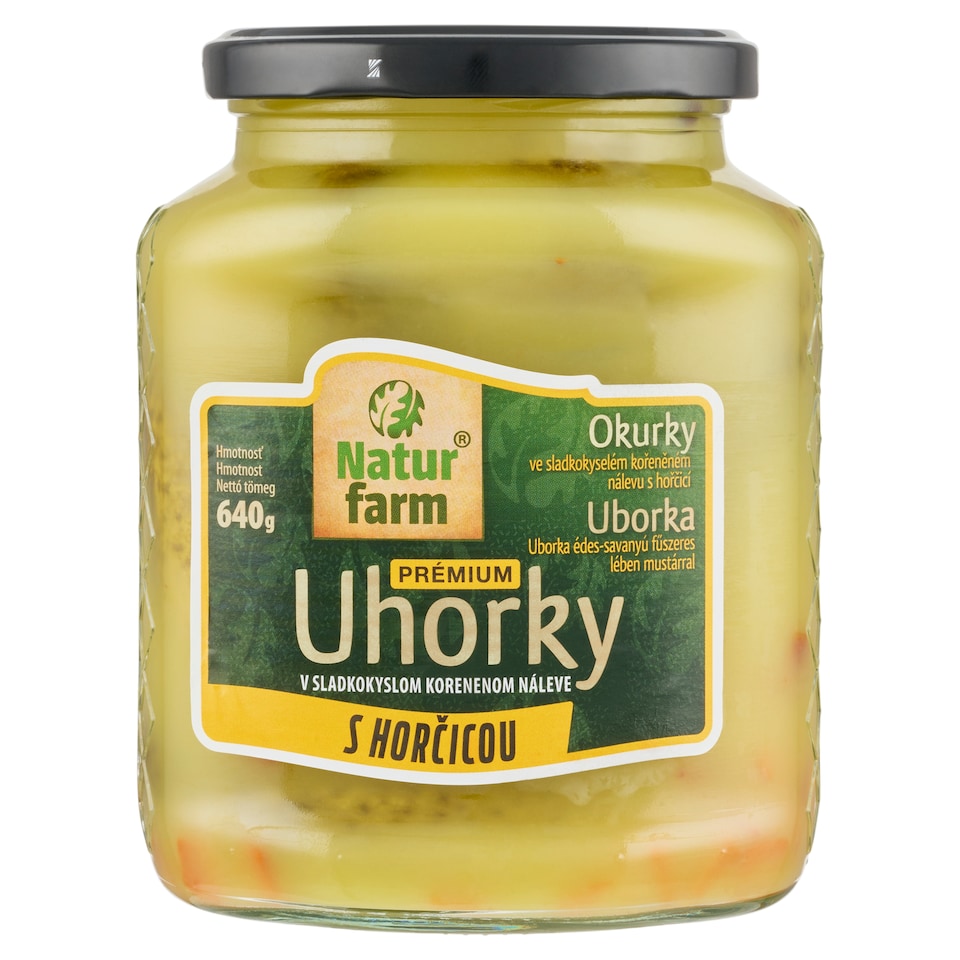 obrázok 1 z Natur Farm Prémium uhorky v sladkokyslom korenenom náleve s horčicou 640 g