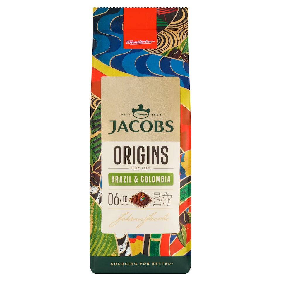 obrázok 1 z Jacobs Origins Fusion Brazil & Colombia káva pražená mletá 200 g