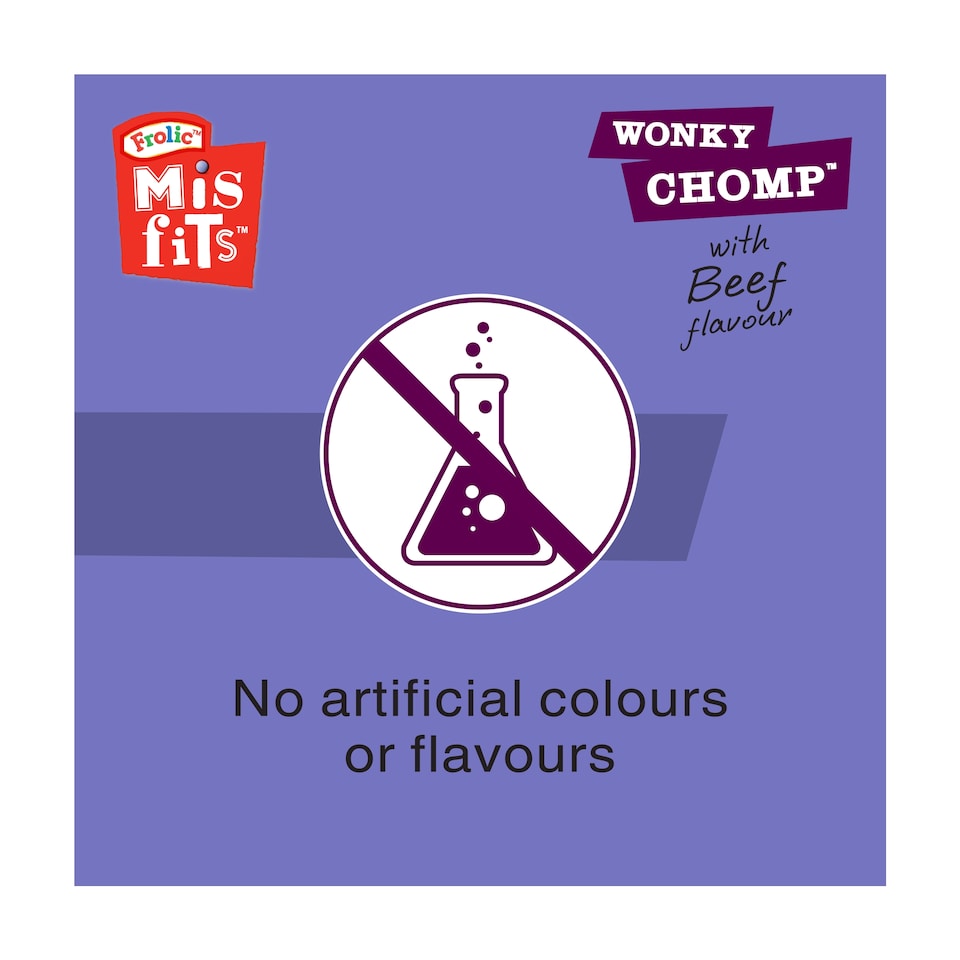 image 1 of Misfits Wonky Chomp Dog Treat Liver 2 Chews 170G