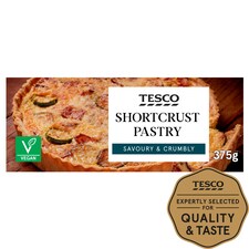 Tesco Ready Rolled Shortcrust Pastry 375G