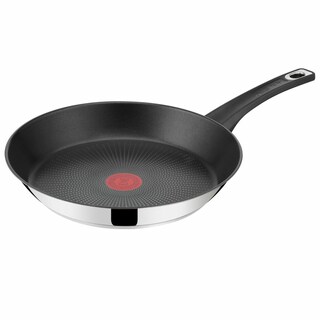 Tefal Daily Cook - Padella Antiaderente 28 Cm In Acciaio Inox 18/10 Con Termo-Spot E Coperchio, Adatta A Tutti I Fuochi