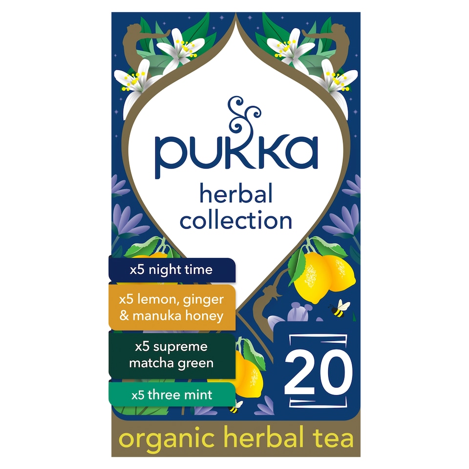 Pukka Organic Herbal Collection 20 Herbal Tea Sachets 29g
