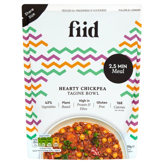 Fiid Hearty Chickpea Tagine Bowl 550G Tesco Groceries