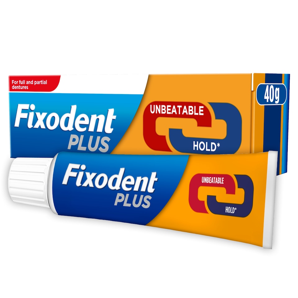 image 1 of Fixodent Plus Besthold Denture Adhesive 40G