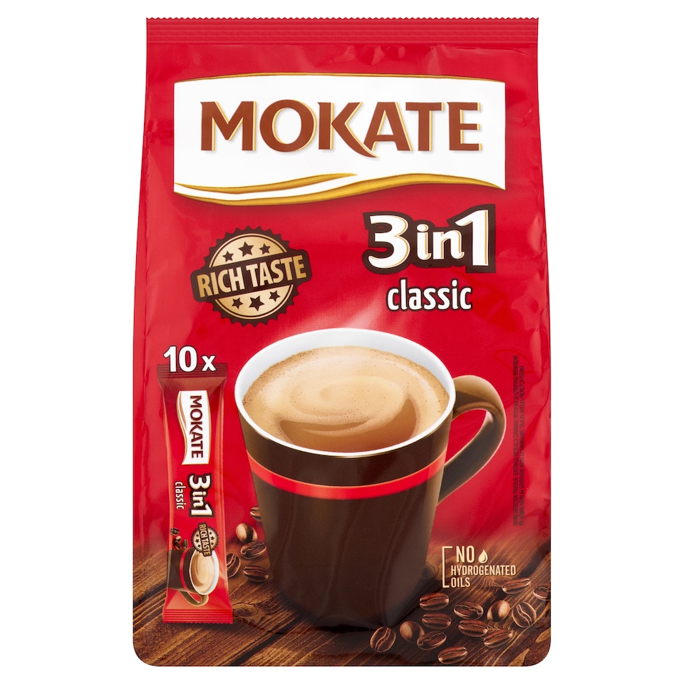 image 1 of Mokate 3in1 Classic Instant Coffee Drink in Powder 10 x 17 g (170 g)