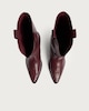 image 2 of F&F Faux Leather Western Inspired Cowboy Boots in Burgundy