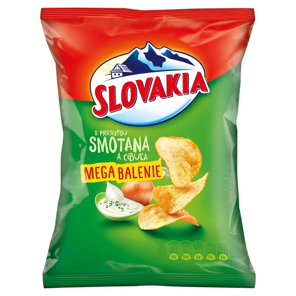 Slovakia Chips with Cream and Onion Flavor 200 g