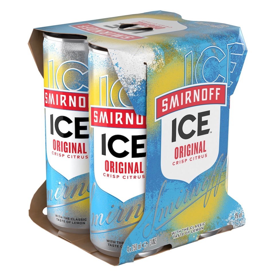 image 1 of Smirnoff Ice Original Vodka Mixed Drink Can 4% Vol 4x250ml