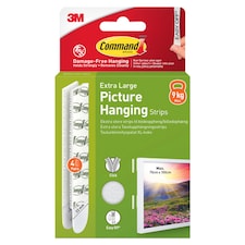 Command Extra Large Picture Hanging Strips White 4 pack