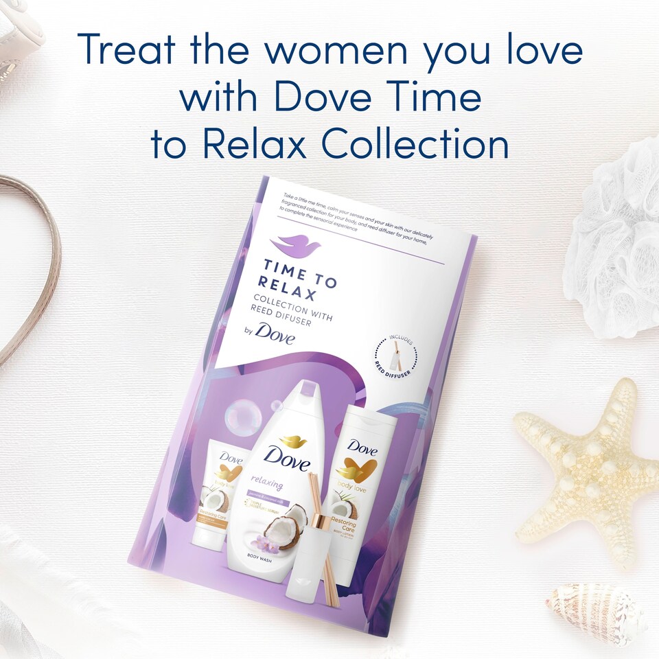image 1 of Dove Gift Set Time To Relax With Reed Diffuser
