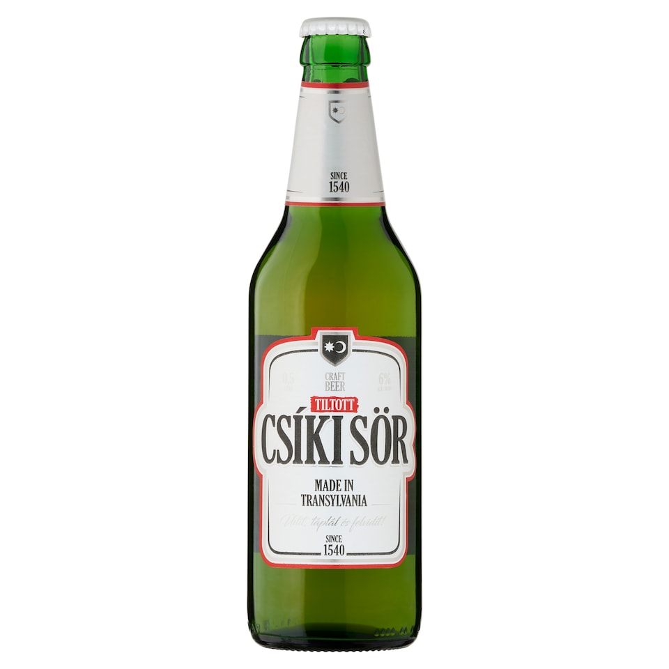 Tiltott Csíki Sör kézműves világos bock sör 6% 500 ml  1. kép