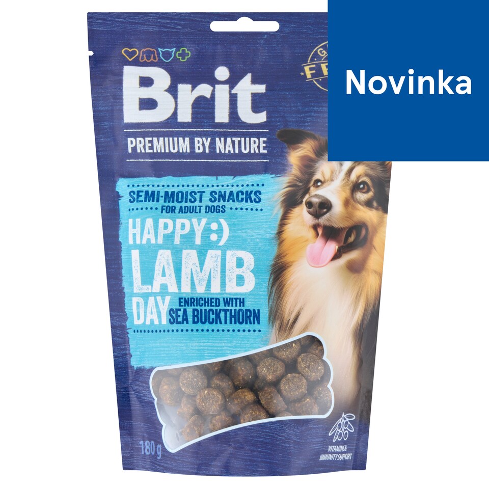 Brit Premium by Nature Jahňacina obohatené o rakytník rešetliakový doplnkové krmivo pre psov 180 g