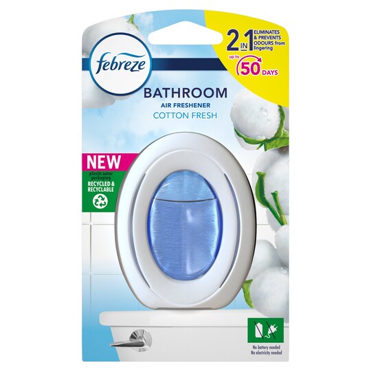 Febreze Bathroom Air Freshener Cotton Fresh 7.5Ml - Tesco Groceries