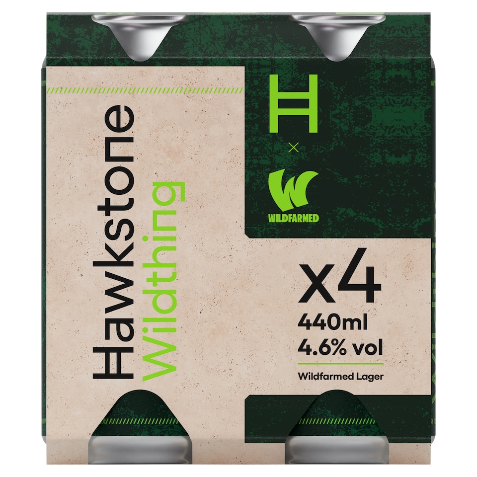 Hawkstone Wildthing Wildfarmed Lager 4x440ml