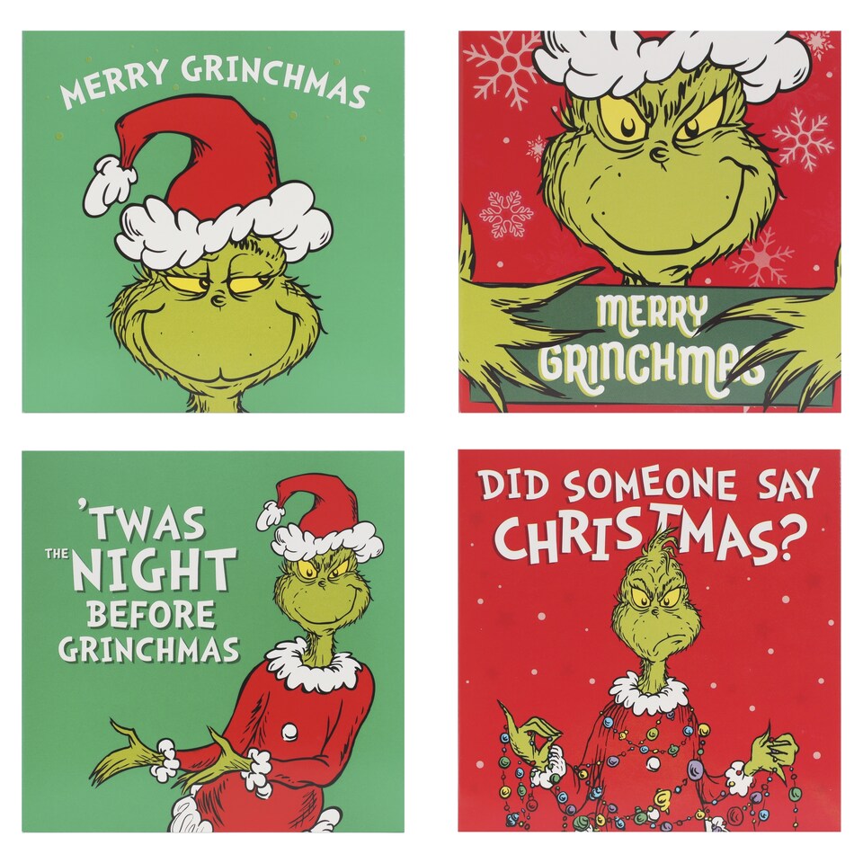 image 1 of Grinch Christmas Cards 20 Pack
