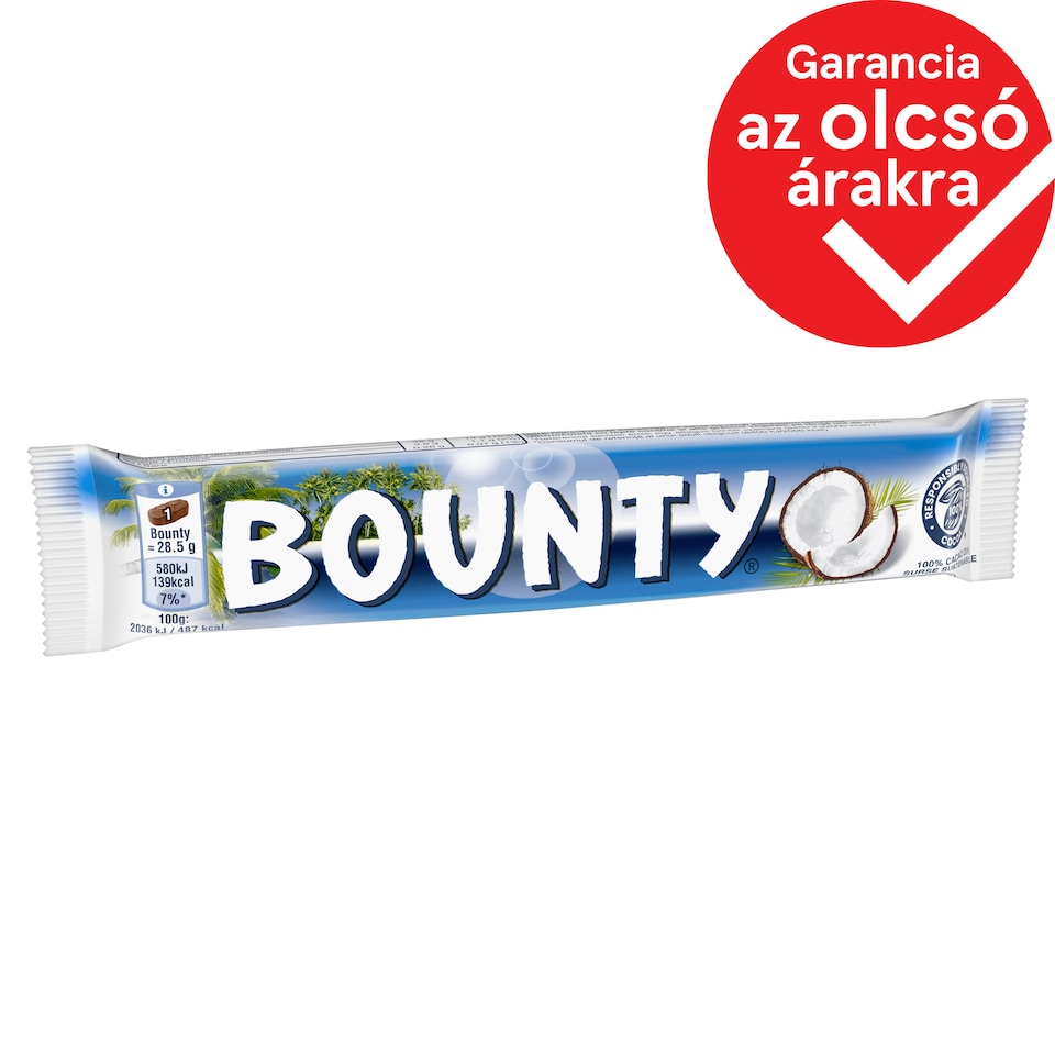 Bounty Milk Chocolate with Soft Coconut Filling 2 x 28,5 g (57 g)
