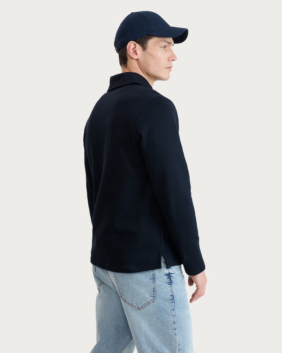 image 1 of F&F Pure Cotton Long Sleeved Rugby Shirt in Navy