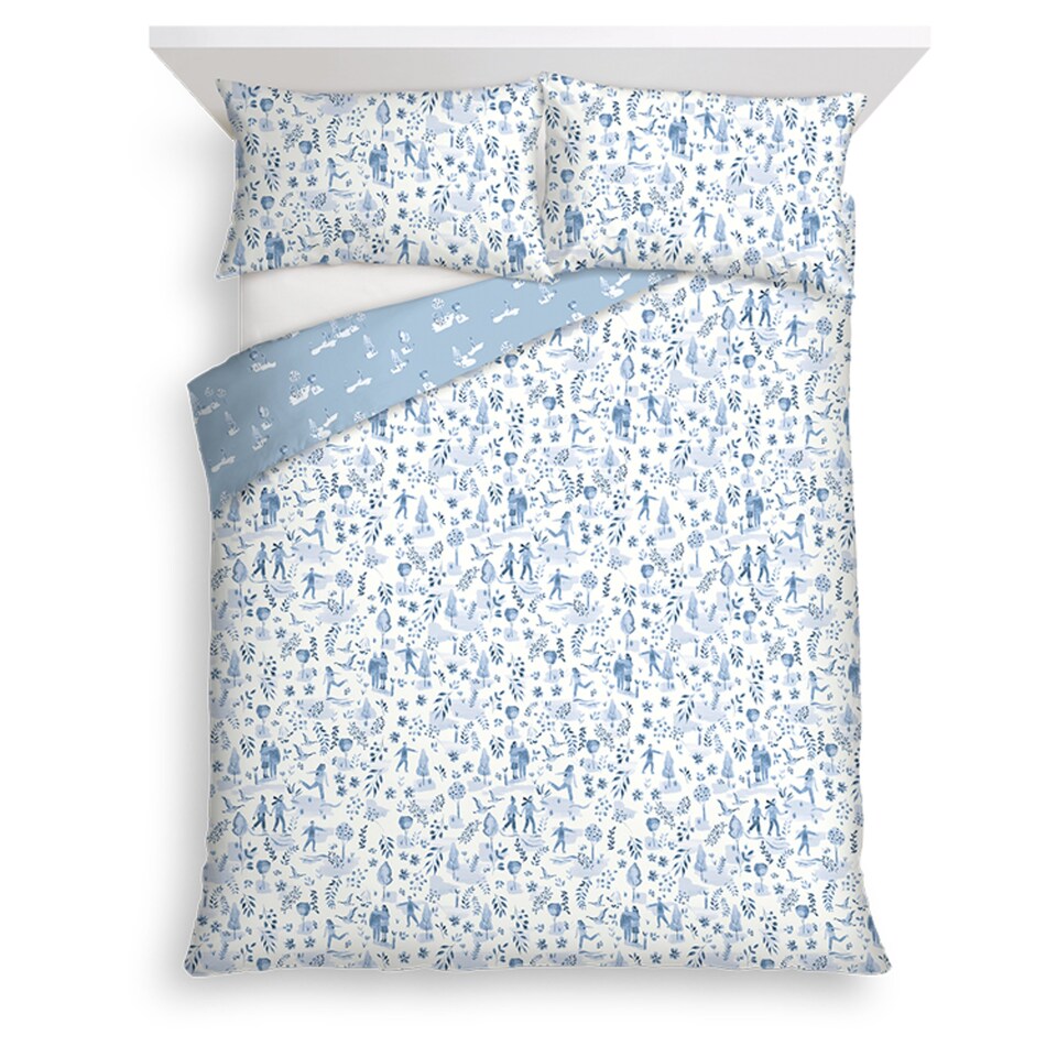 Tesco Winter Scene Easy Care Duvet Set Kingsize Tesco Groceries