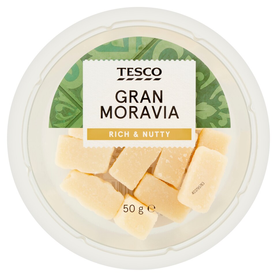 Tesco Gran Moravia Diced Semi-Fat, Semi-Hard Matured Cheese 50 g 