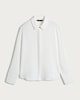 image 4 of F&F Collared Long Sleeved Blouse in White