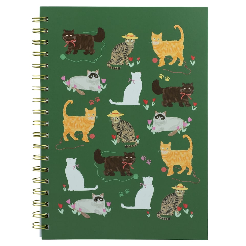 Woodvale B5 Wiro Cat Notebook 