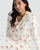 image 1 of F&F Fleece Teddy Bear Print Revere Pyjama Set in Cream