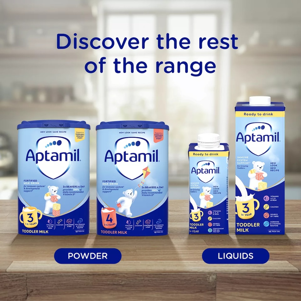 image 1 of Aptamil 3 Growing Up Milk 1+ Years 1 Litre Ready To Feed