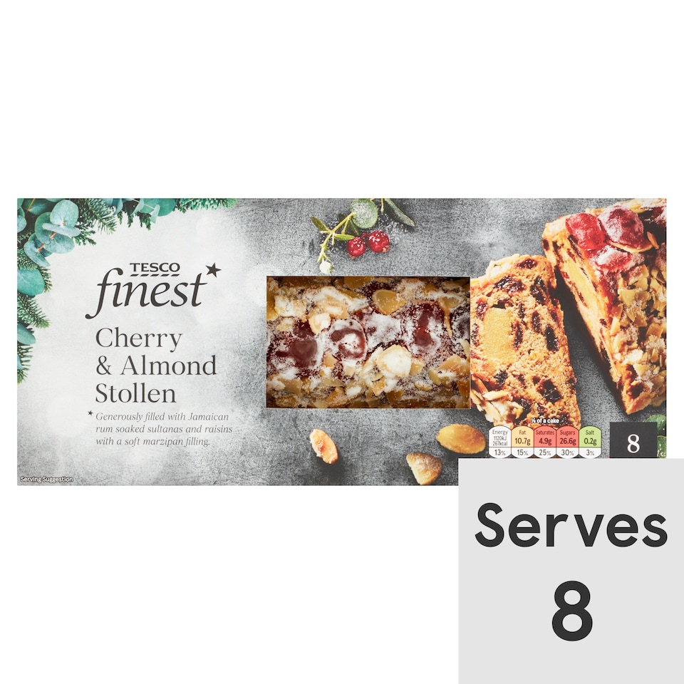 Tesco Finest Cherry & Almond Stollen 8 Serves