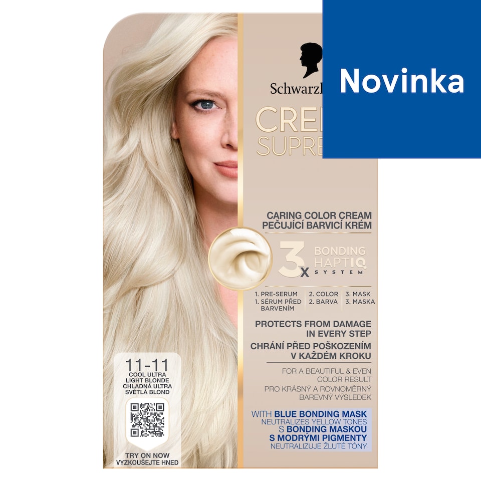 Schwarzkopf Creme Supreme Farba na vlasy 11-11 Chladná ultra svetlá blond