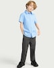 image 1 of F&F School Boys 3-Pack Regular Fit Short Sleeved Shirts in Blue