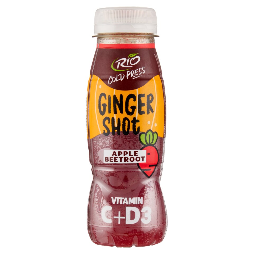 Rio Cold Press Nápoj s jablečnou šťávou a šťávou z červené řepy se zázvorem 180ml