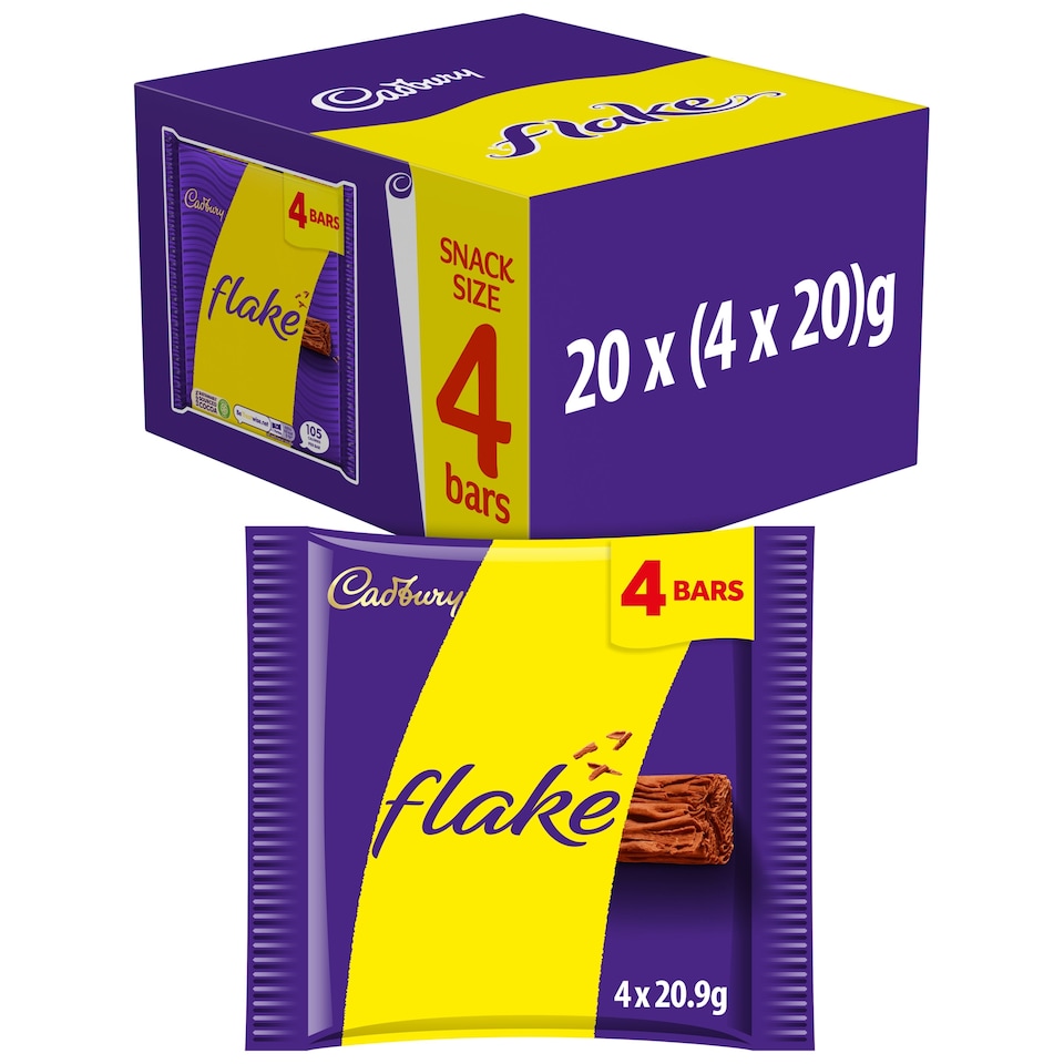 Cadbury 80G 4 Pack Flakes 20Ca