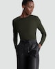 image 1 of F&F Ribbed Knit Crew Neck Jumper in Khaki