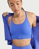 image 1 of F&F Active Racerback Medium Support Sports Bra in Blue