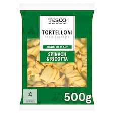 Tesco Spinach & Ricotta Tortelloni 500g 
