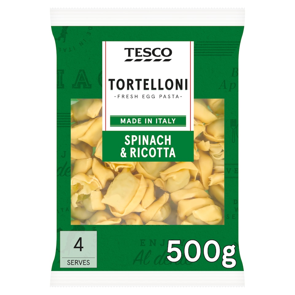 Tesco Spinach & Ricotta Tortelloni 500g 