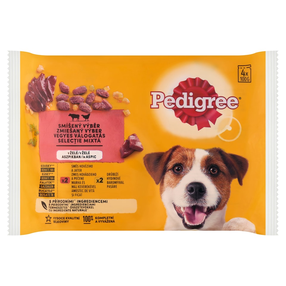 image 1 of Pedigree Mixed Selection Complete Wet Food for Adult Dogs with Mince 4 x 100 g (400 g)