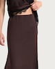 image 2 of F&F Satin Lace Trim Co-ord Midi Skirt in Chocolate