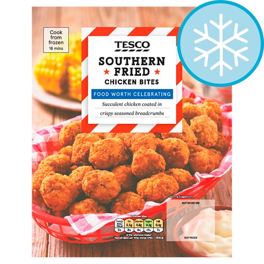 Tesco Southern Fried Chicken Bites 500G Tesco Groceries