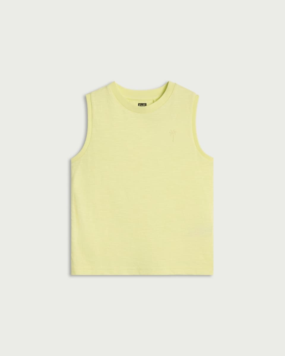 image 1 of F&F Boys Pure Cotton Vest in Lime
