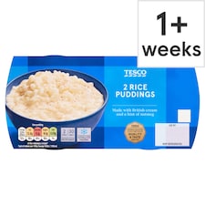 Tesco Creamy Rice Puddings 2 Pack 346g