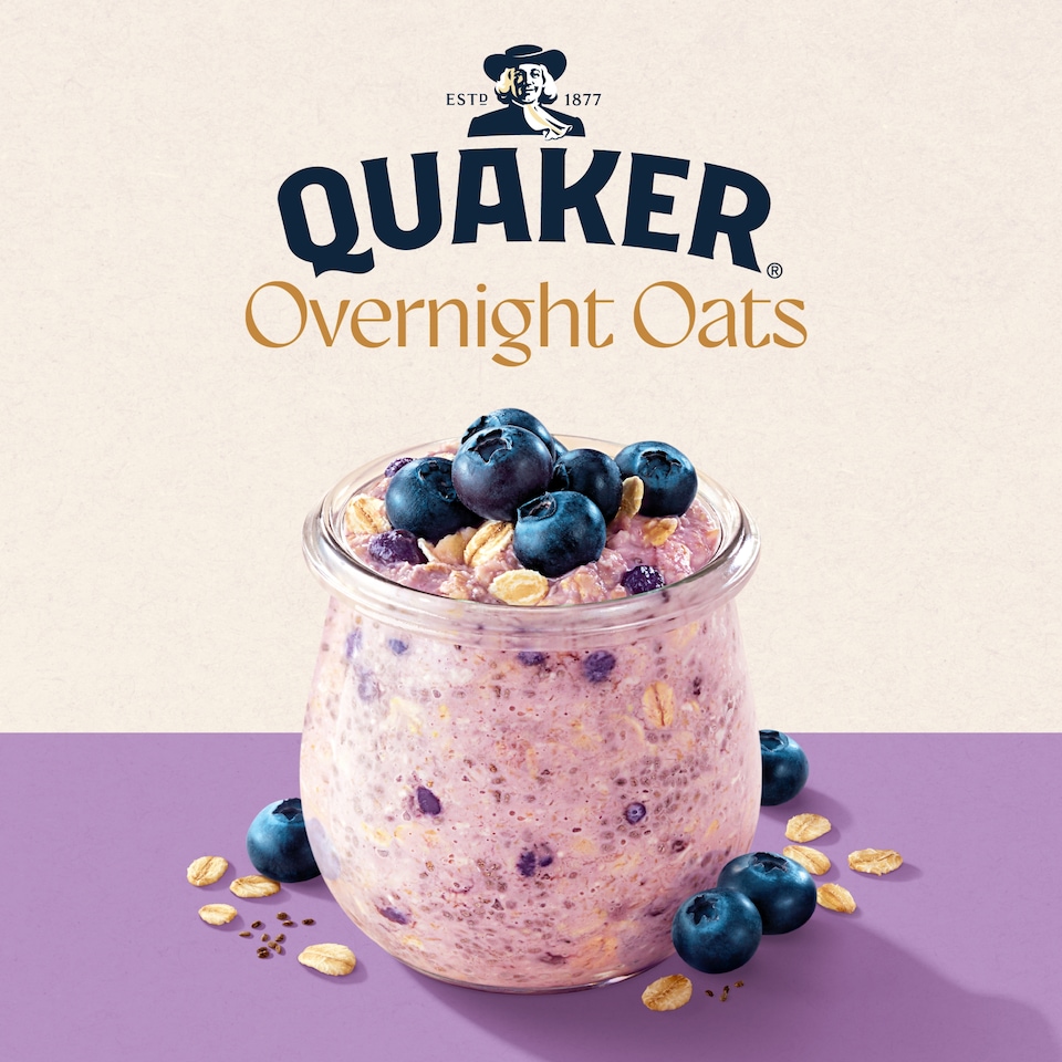 image 1 of Quaker Blueberry Overnight Oats 350g