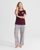 image 2 of F&F Cotton Rich Cosy Days T-Shirt and Bottoms Pyjamas in Purple