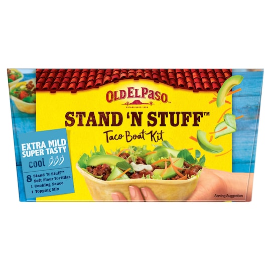 Old El Paso Extra Mild Stand N Stuff Soft Taco Kit 329g Tesco Groceries